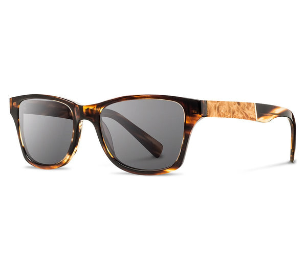 Eyewear - Shwood Canby Tortoise - Maple Burl - Grey POLARIZED