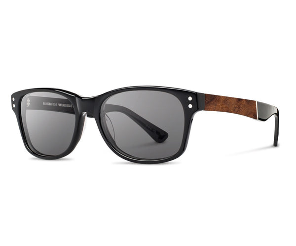 Eyewear - Shwood Cannon POLARIZED - Black Elm Grey