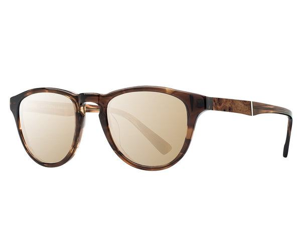 Eyewear - Shwood Francis: Bourbon Elm Burl - Gold Mirror