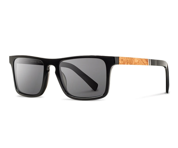 Eyewear - Shwood Govy 2: Black - Maple Burl - Grey POLARIZED