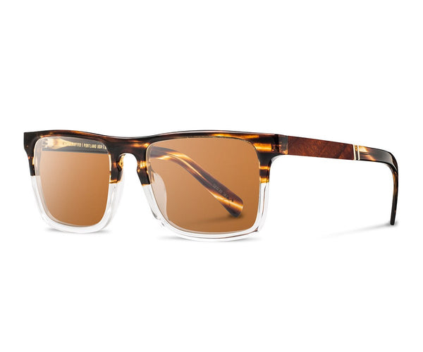 Eyewear - Shwood Govy 2: Whiskey Soda - Mahogany Burl - Brown Polarized