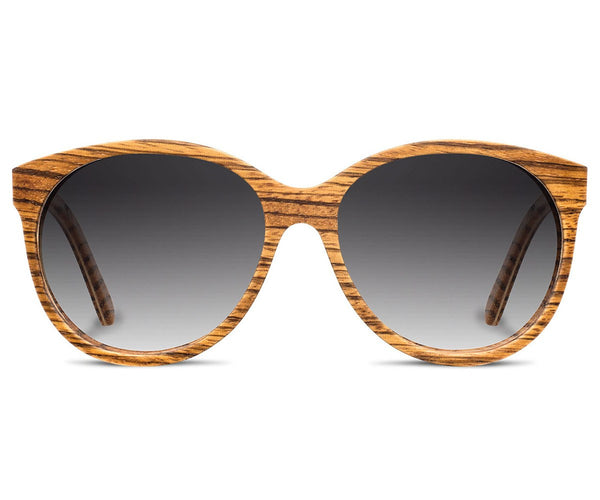 Eyewear - Shwood Madison Zebrawood Grey Fade