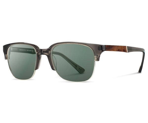 Eyewear - Shwood Newport 52mm Charcoal - Elm Burl