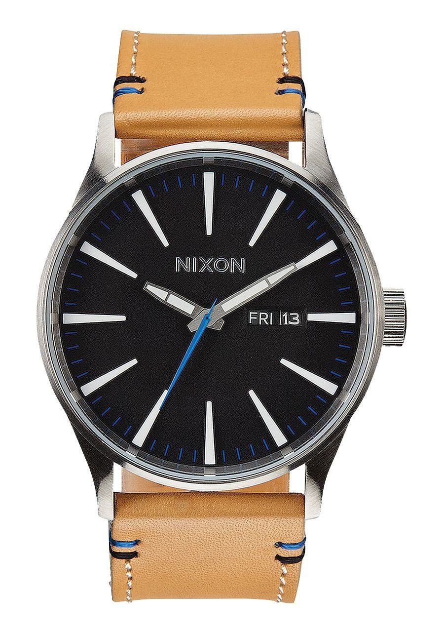 Watches - Nixon Sentry Leather Natural / Black