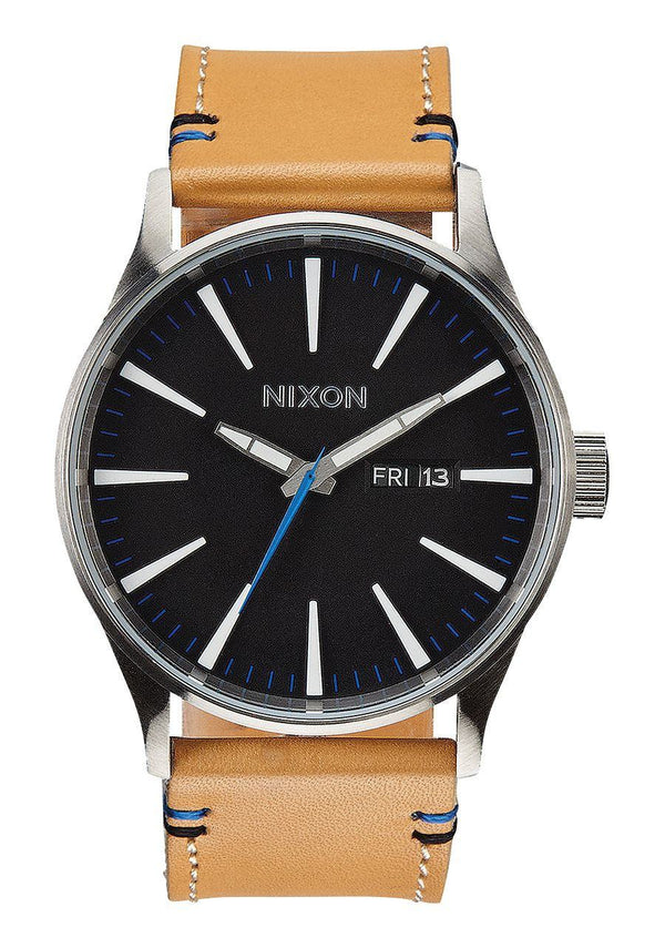 Watches - Nixon Sentry Leather Natural / Black