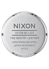 Watches - Nixon Sentry Leather Silver / Brown