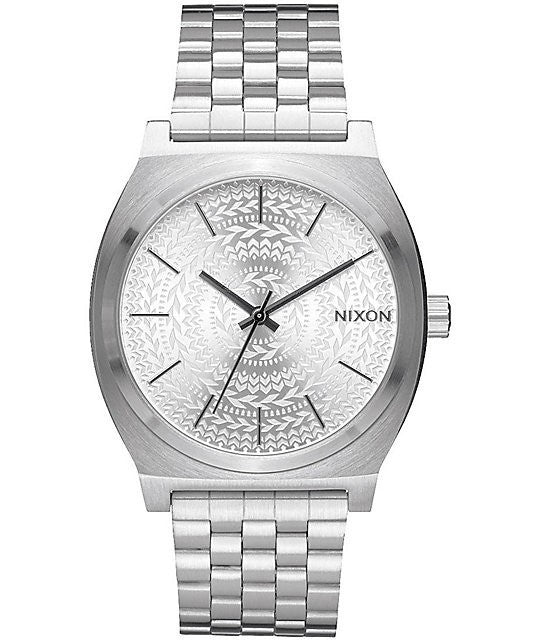 Watches - Nixon The Time Teller All Silver Stamped Watch